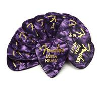 M diators Fender Premium Celluloid, forme 351, violet, extra-lourds, lot de 12