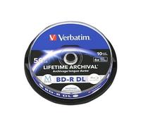 Verbatim Disques BD-R DL M-Disc 10 x 50 Go 6x imprimables par jet d'encre - Spindle