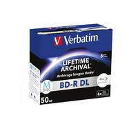 Verbatim M-Disc - 5 x BD-R DL - 50 Go 6x - argent mat - boîtier CD