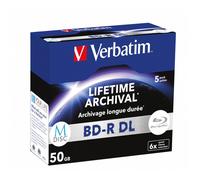 Verbatim M-Disc BD-R DL - 5 x 50 Go 6x - argent mat - boîtier CD