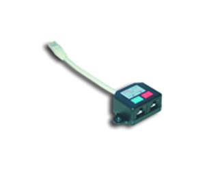 M doubleur Ethernet RJ-45F/M/FCEB blindé – Adaptateur 1x RJ-45 mâle vers 2x RJ-45 femelle pour câbles réseau blindés.