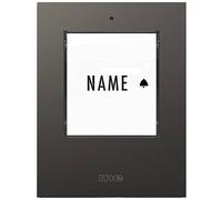 m-e modern-electronics 41303 Sonnette sans fil Emetteur éclairée, avec porte-nom