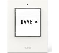 m-e modern-electronics 41430 Bouton de sonnette éclairée, avec porte-nom blanc