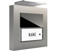 m-e modern-electronics ADV-1010 S Vistadoor Station audio dextérieur pour interphone filaire Station extérieure 1 foyer argent