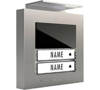 m-e modern-electronics ADV-1020 S Vistadoor Station audio dextérieur pour interphone filaire Station extérieure 2 foyers argent