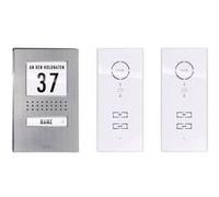 m-e modern-electronics ADV 112 WW Audio Vistadoor Interphone filaire Set complet 1 foyer acier inoxydable, blanc Blanc G