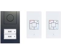 m-e modern-electronics Vistus AD ALU 4020 A Vistus Interphone filaire Set complet 2 foyers anthracite