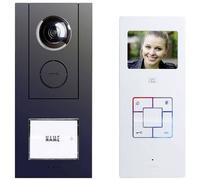 m-e modern-electronics Vistus VD ALU 6310 A Vistus Interphone vidéo filaire Set complet 1 foyer anthracite