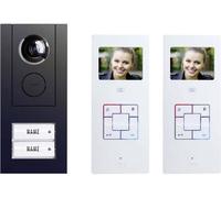 m-e modern-electronics Vistus VD ALU 6320 A Vistus Interphone vidéo filaire Set complet 2 foyers anthracite