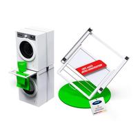 m-e ZR-57 Cadre intermédiaire pour sèche-linge et machine à laver - Cadre de connexion avec étagère - Empilage et fixation stables - Connexion de machine à laver et sèche-linge pour appareils de 60 cm