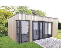 M² Espace Jardin Bungalow design studio baie vitrée à 3 vantaux + angle vitré (635x495) - AST314