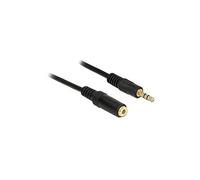 M-F 3,5 mm 2 M Câble Audio 2 M (3,5 mm 3,5 mm mâle/Femelle,) Or Noir