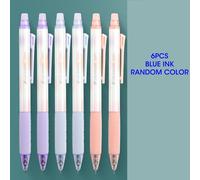 M & G 6/12pcs Balle Effaçable Stylos Gel Stylo 0.5mm Rétractable Noir Encre Bleue Colle Confortable Gelpen Écriture Papeterie Pour L'école