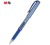M&G ExpertGel Stylos gel à encre bleue, lot de 12, pointe moyenne 1,0 mm, séchage rapide, écriture fluide avec grip antidérapant et capuchon pour bureau et école