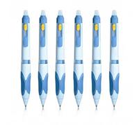 M&G Lot de 6 stylos à encre gel rétractables effaçables à encre bleue, pointe extra fine de 0,5 mm, stylos à encre gel triangulaires pour planificateurs et mots croisés