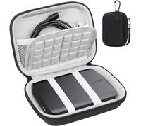 M.G.R.J® Boîtier de disque dur pour disques durs externes Toshiba Canvio Series (1 To à 5 To), résistant aux chocs et à l'eau, noir/gris
