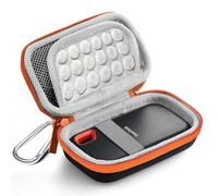 M.G.R.J Étui de transport portable pour montres intelligentes Sandisk Extreme Pro/Portable SSD/Crucial X8 Portable SSD 500 Go, 1 To, 2 To, 4 To (Hard|EVA) (Noir-gris)