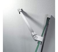 M-Home - Barre de renfort pour paroi de douche - Acier inoxydable, 60 cm, pour paroi en verre sans cadre de 6 à 10 mm d’épaisseur