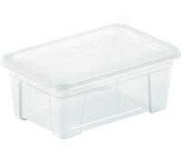 M-Home | Boîte de Rangement Plastique Transparent avec Aérations + Couvercle | 17,5 x 11,5 x 7,4 cm / 0,9 L | SPACE BOX | PLS607