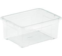 M-Home | Boîte de Rangement Plastique Transparent avec Aérations + Couvercle | 26 x 19 x 14 cm / 4,5 L | SPACE BOX | PLS608