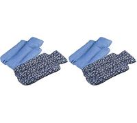 M-Home | Bouillote sèche micro-ondable | Coton | Bleu | 29 x 18 x 1,5 cm | WARMCER | HOTCER (Lot de 2)