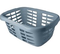 M home by Mazzei Mondex Panier à Linge Ergonomique Ajouré avec Poignée - Plastique Bleu Sky 47L - Fabriqué en France