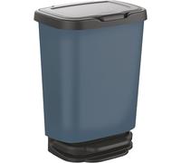 M home by Mazzei Mondex - Poubelle de Cuisine à Pédale 20L - Système Soft Closing, Fermeture Douce - Bleu Mat - Idéale Cuisine, Salle de Bain, Cellier - Fabriquée en Italie