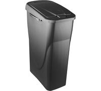 M home by Mazzei Mondex - Poubelle de Tri Sélectif 25L en Plastique - Ouverture facile Push - Coloris Gris Anthracite - Idéale pour Cuisine, Salle de Bain, Cellier - Fabriquée en France