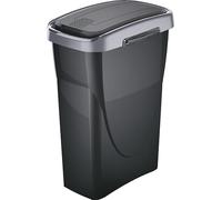 M home by Mazzei Mondex - Poubelle de Tri Sélectif 25L - Plastique Recyclé - Couvercle Basculant/Fixe - Système de Connexion - Gris Anthracite - Cuisine, Salle de Bain, Cellier - Fabriqué en Italie