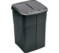M-Home | Poubelle de Tri Sélectif | Plastique | Anthracite | 36,5 x 36 x 51 cm / (2x) 22,5 L | DUOBIN 2x23 | PLS8182-34