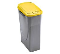 M-Home | Poubelle de Tri Sélectif | Plastique | Gris | 21,5 x 36 x 51 cm / 25 L | ECOBIN 25 | PLS8081-19