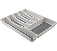 M-Home | Range Couverts pour Tiroir / 6 Compartiments 39 x 31 x 4,5 cm | Bi-matière | Plastique | Blanc | SPACE SYSTEM | PLS262