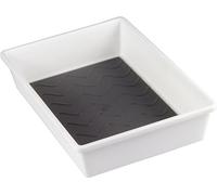 M-Home | Range Tiroir | Bi-Matière Plastique Blanc et Silicone Gris | 17,2 x 24,7 x 5,3 cm | SPACE SYSTEM | PLS255