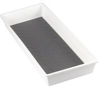 M-Home | Range Tiroir | Bi-Matière Plastique Blanc et Silicone Gris | 17,2 x 40,7 x 5,3 cm | SPACE SYSTEM | PLS256