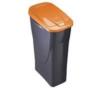 Mondex Seau EcoBin 15 L avec couvercle 20 x 31 x 42 cm Gris/Orange Moyen