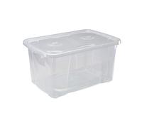 M-HOME SIMPLYBOX Boîte de rangement a couvercle 44L transparent