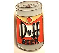 M&HONG Pin's en métal émaillé orange en forme de canette de bière Homer Bart (dessin animé Simpson)