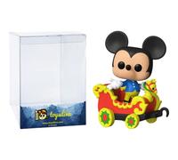 M i c k e y Mouse on The Casey Jr. Circus Train Attraction: P o p ! Trains Vinyl Figurine Bundle with 1 Compatible 'ToysDiva' Graphic Protector (003 - 50948 - B)