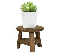 M-ini 17,8 × 17,8 × 15 cm Support d'affichage de tabouret - Tabouret de jardinière en bois, petit tabouret en bois pour enfant, support rond en bois, support de pot de fleurs en bois, tabourets ronds