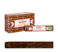 M & J Satya Nag Champa Namaste Bâtons d'encens originaux porte-encens,boîte complète,pour l'aromathérapie,le spa,le yoga,les mariages,la méditation,la guérison,la positivité et la relaxation