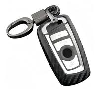 M.JVisun Doux Silicone Caoutchouc Coques de Clés Porte-clés pour BMW Série 1 Série 2 Série 3 Série 4 Série 5 Série 6 Série 7 5GT GT3 GT5 X1 X3 X4 M2 M3 M4 M5 M6 Clé de Voiture- Noir -Tressé Porte-clés