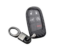 M.JVisun Doux Silicone Caoutchouc Coques de Clés pour Dodge Challenger Charger Durango Journey RAM / pour Chrysler 200 300 300C / pour Fiat 500 500L 500X e Voiture - Noir - Tressé Porte-clés