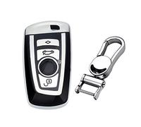 M.JVisun Doux TPU Coques de Clés Porte-clés pour BMW Série 1 Série 2 Série 3 Série 4 Série 5 Série 6 Série 7 5GT GT3 GT5 X1 X3 X4 M2 M3 M4 M5 M6 Clé de Voiture - Brillant Argent - Métal Porte-clés