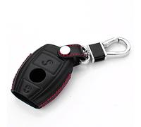 M.JVisun Véritable Cuir Clef Coque Porte-clés pour Mercedes-Benz Classe A B Classe C E S G M V CLA CLS GLA GLC GLE GLK GL GLS SL SLK SLC Viano pour Metris Clé de Voiture - Cuir - Noir - 2 Bouton