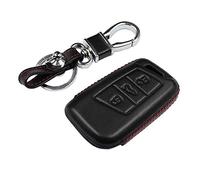 M.JVisun Véritable Cuir Clef Coque Porte-clés pour Volkswagen Arteon Atlas Golf Alltrack Jetta GLI Passat Taos SEL pour Tiguan pour Skoda Kodiaq Superb A7 Clé de Voiture - Cuir - Noir