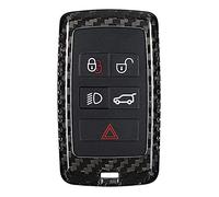 M.JVisun Véritable Fibre de Carbone Coques de Clé pour Land Rover Defender Discovery 5 Sport pour Range Rover Evoque Sport Velar Vogue 2017-2023 Porte oque e Voiture - Noir