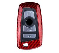 M.JVisun Véritable Fibre de Carbone Porte-clés Couverture de e Voiture pour BMW Série 1 Série 2 Série 3 Série 4 Série 5 Série 6 Série 7 5GT GT3 GT5 X1 X3 X4 M2 M3 M4 M5 M6 - Rouge