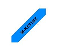 M-K531BZ - Noir sur bleu - Rouleau (1,2 cm x 8 m) 1 cassette(s) bande non plastifiée - pour P-Touch PT-55, PT-65, PT-75, PT-85, PT-90, PT-BB4