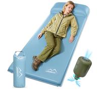 M KARMATER Matelas de couchage autogonflant avec pompe à air - Matelas de camping en mousse de 7,9 cm d'épaisseur, léger et portable pour le camping, la randonnée, les voyages et l'utilisation à la