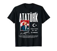 M. Kemal Atatürk Fikirler Ölmez Portrait Drapeau Turc T-Shirt